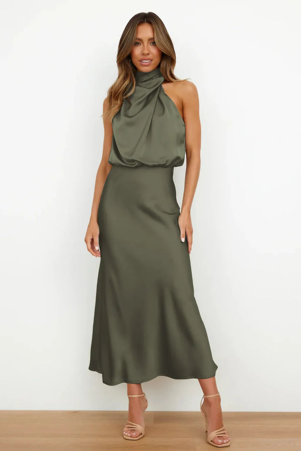 Sleeveless Satin Cocktail Dresses