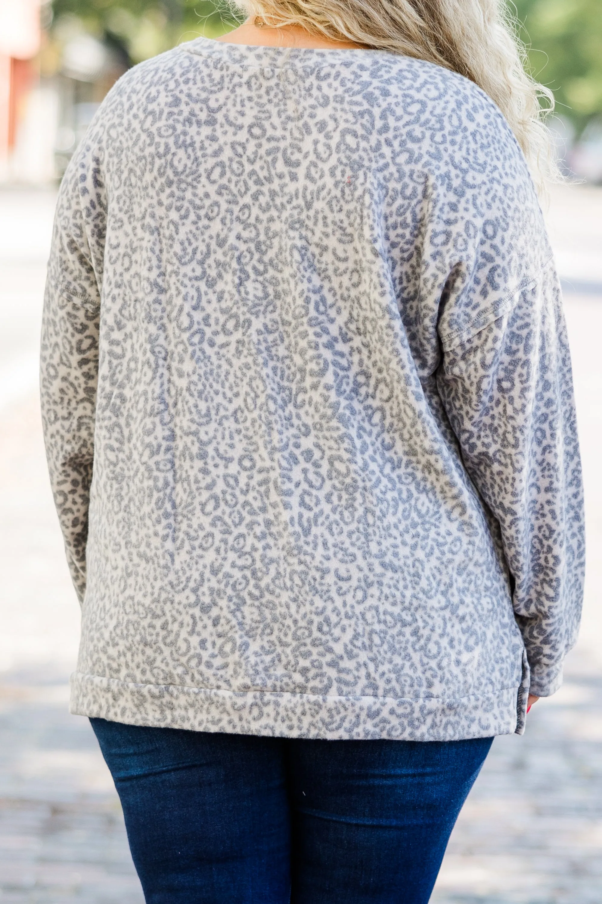 Stay Purrfect Top, Taupe