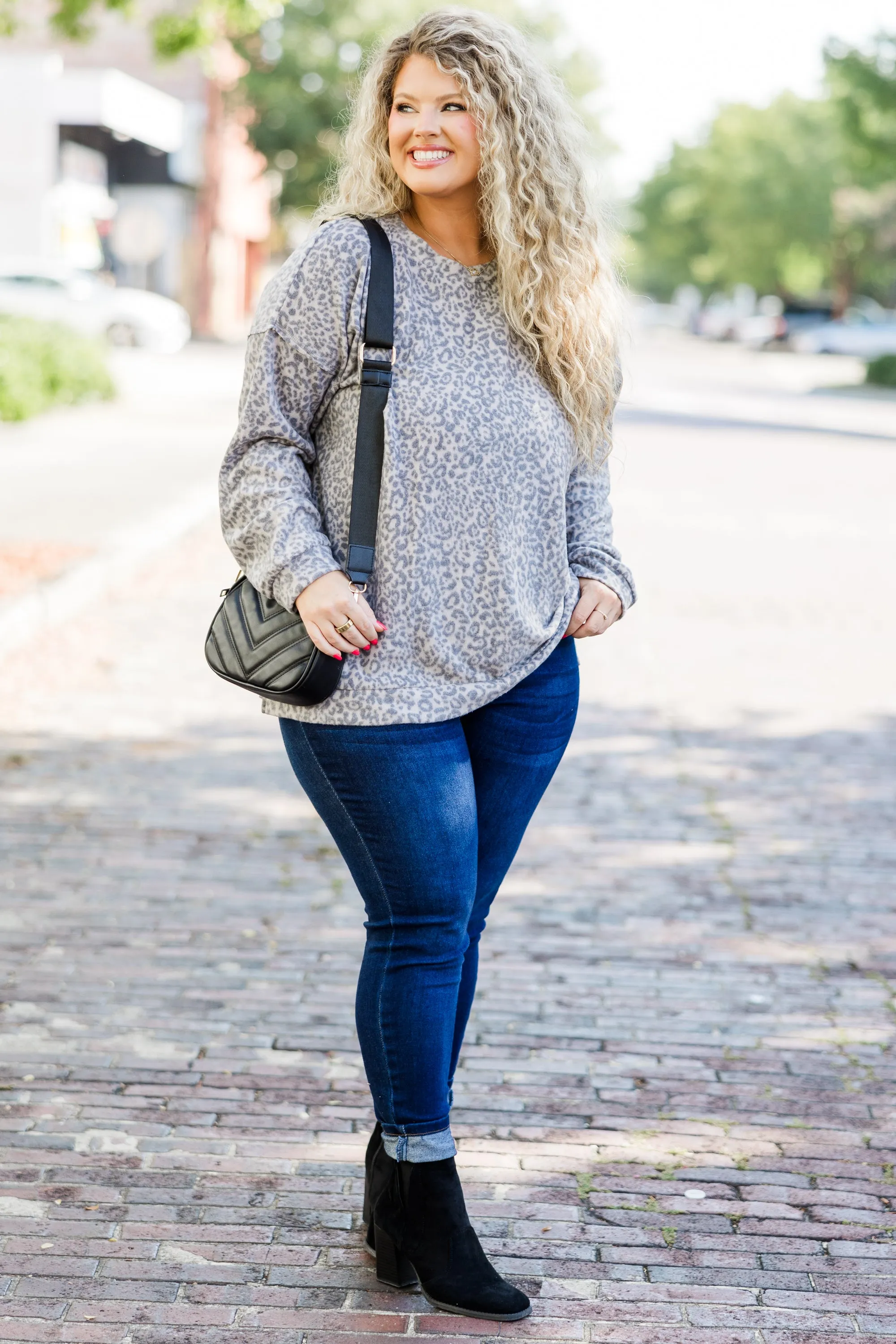 Stay Purrfect Top, Taupe
