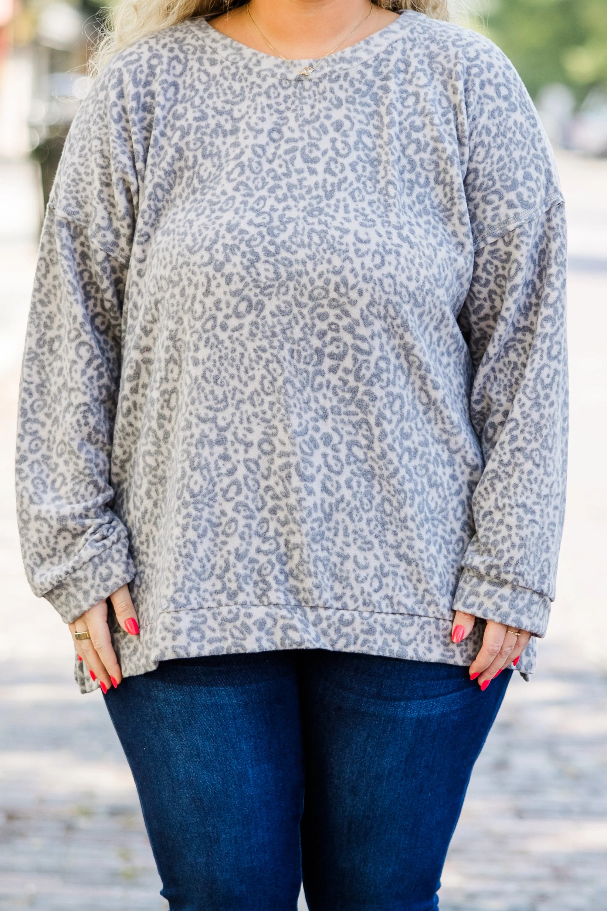 Stay Purrfect Top, Taupe