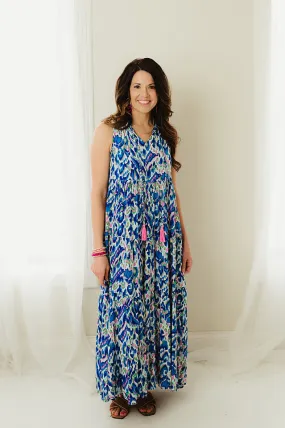 Tassel Tie Print Maxi