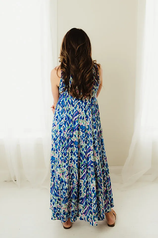Tassel Tie Print Maxi