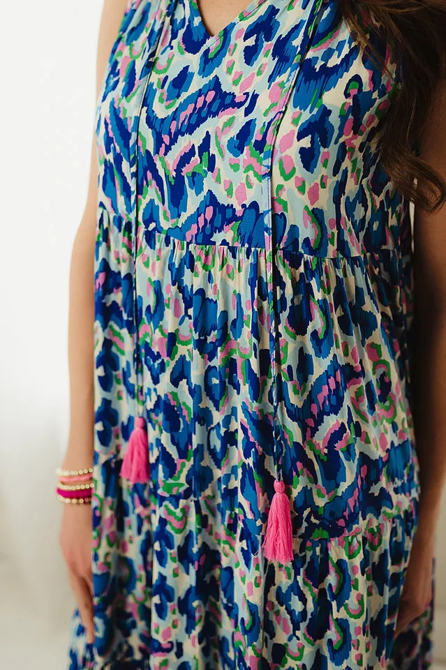 Tassel Tie Print Maxi