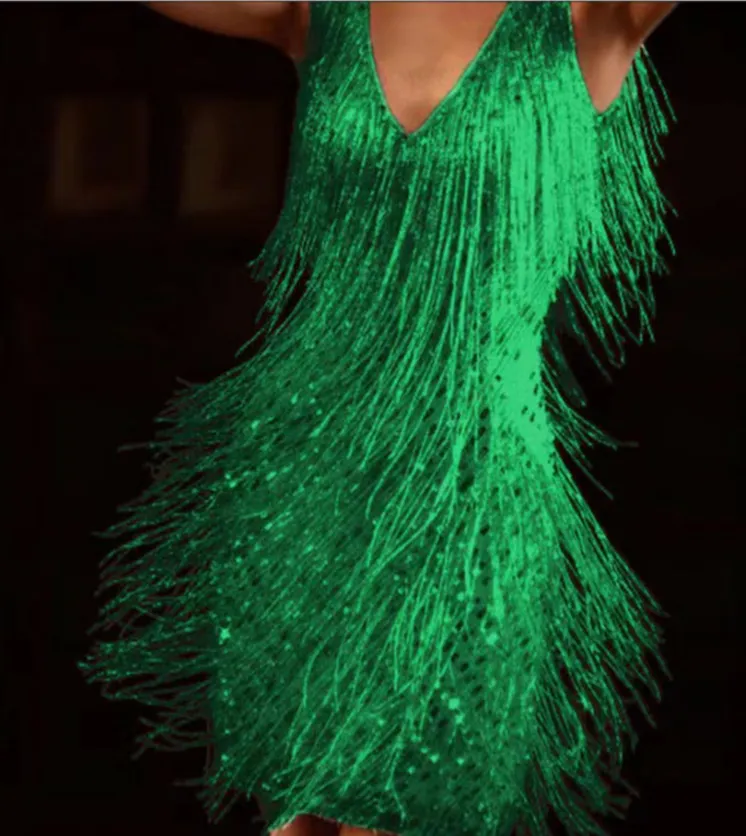 V Neck Sleeveless Tassel Fringe Mini Dress