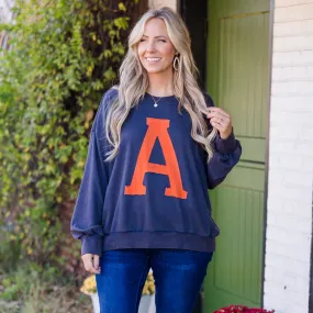 Victory Vibes Sweatshirt, Washed Navy