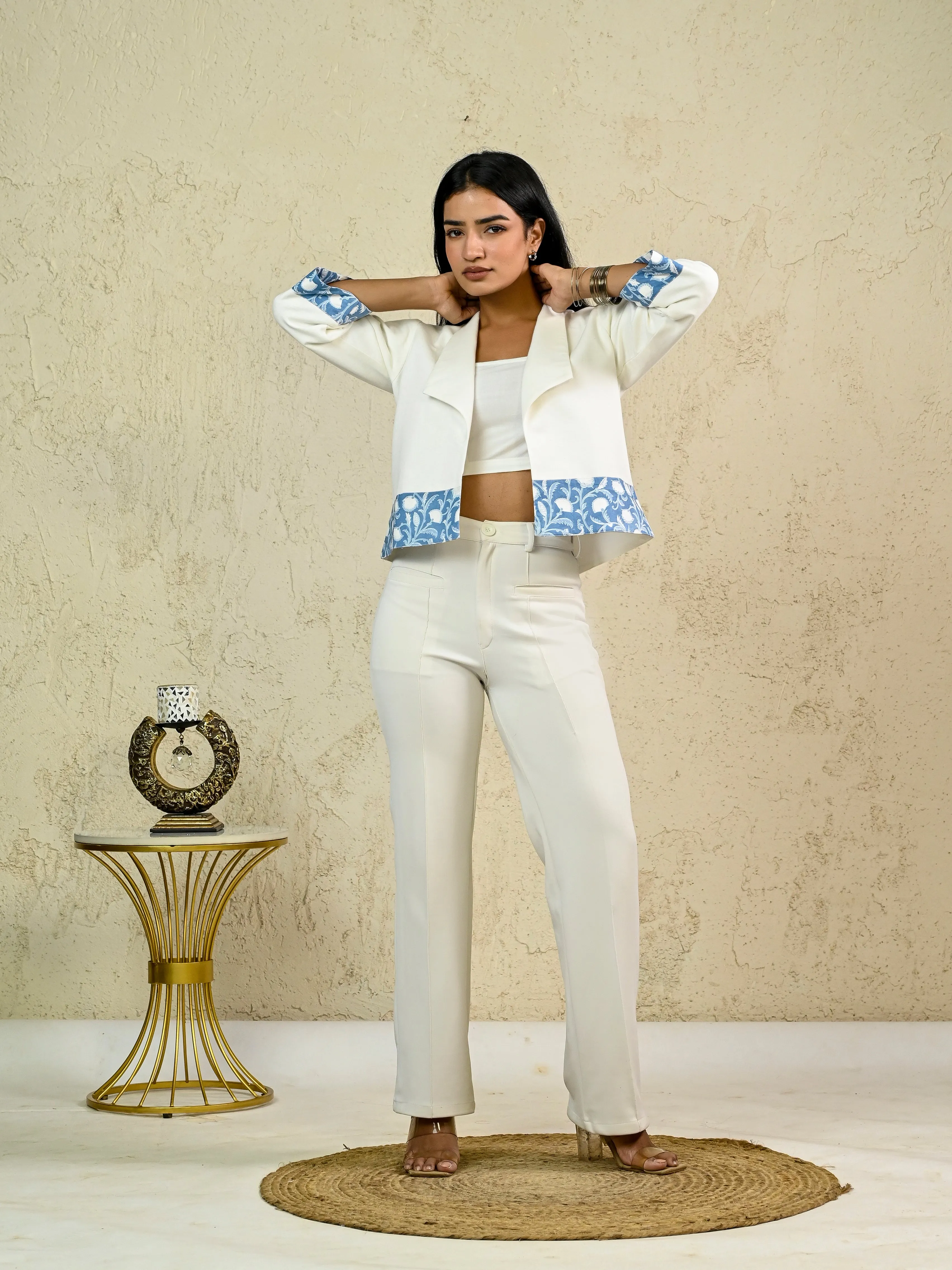 White Cotton Flex Jacket