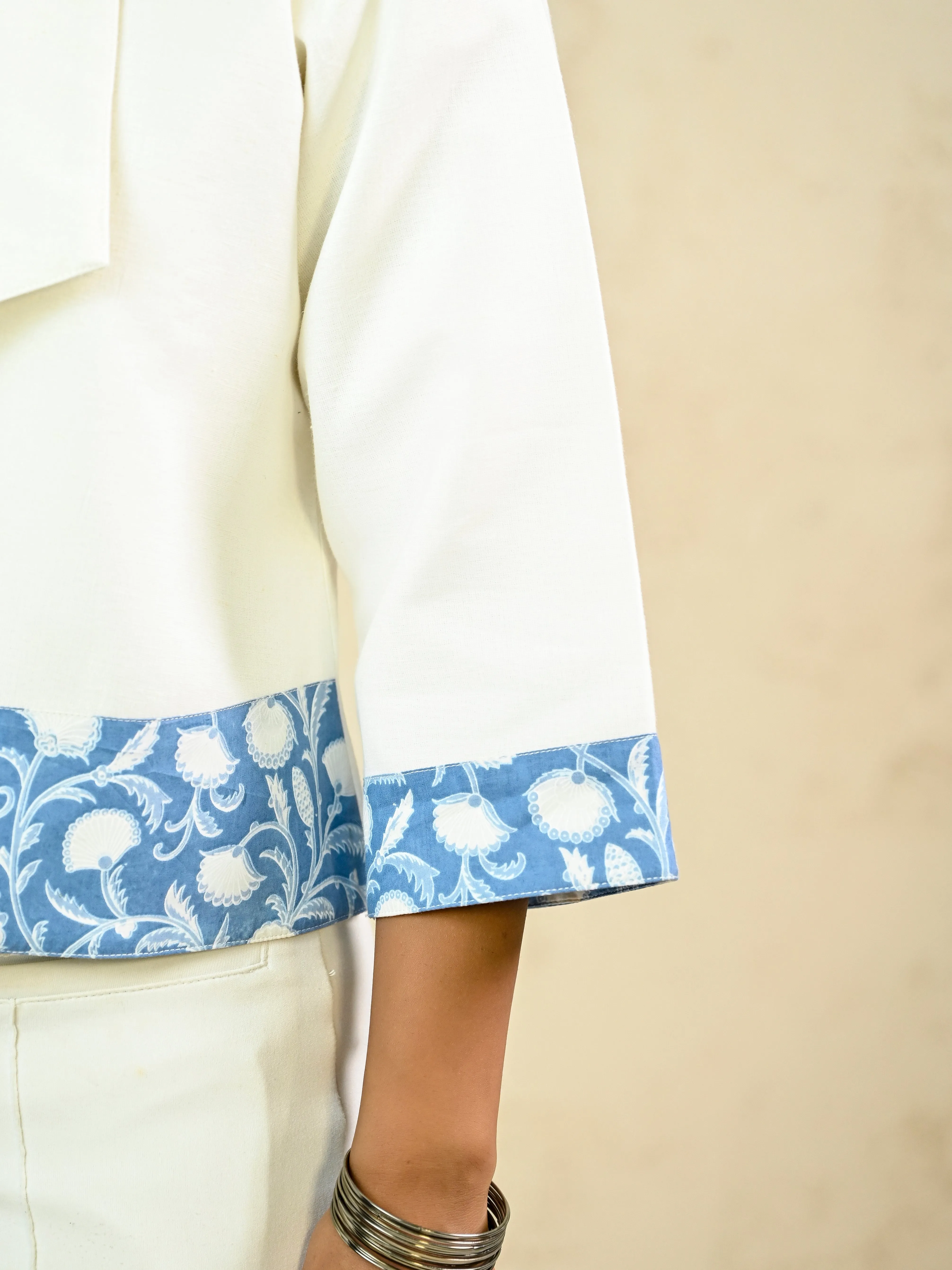 White Cotton Flex Jacket