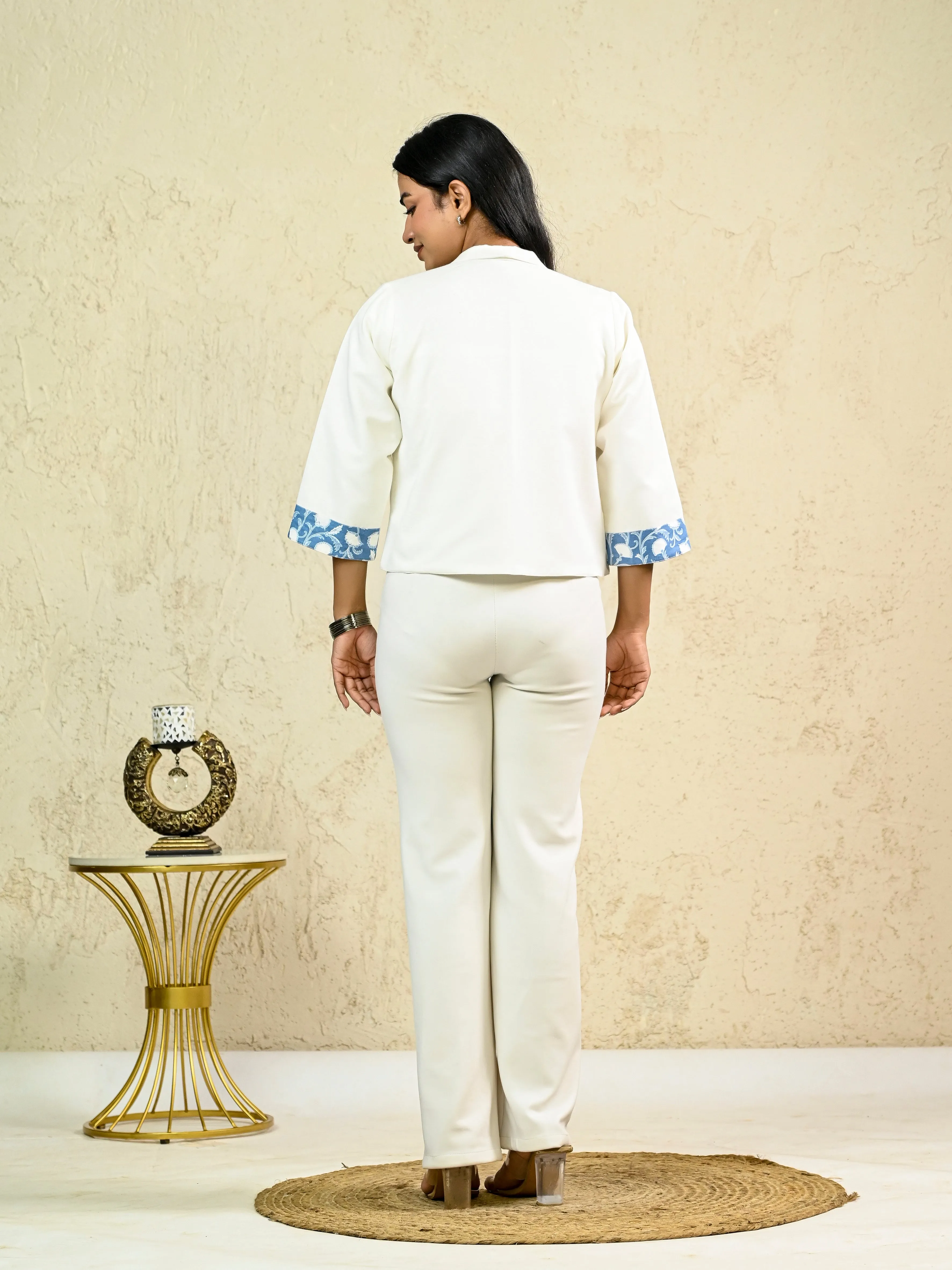 White Cotton Flex Jacket