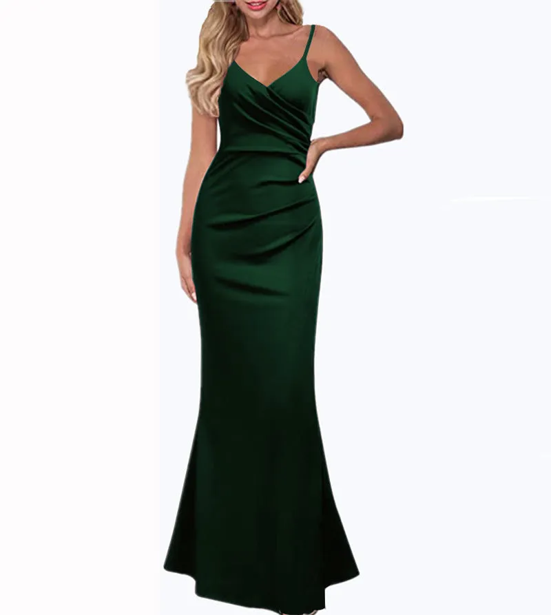 XAKXX  2025 evening dresses can be worn in all seasons, simple sleeveless suspender dresses, slim and slim, light and familiar Internet celebrity dresses